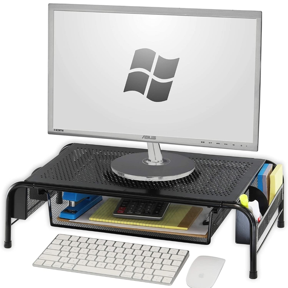 Black Desk Monitor Stand